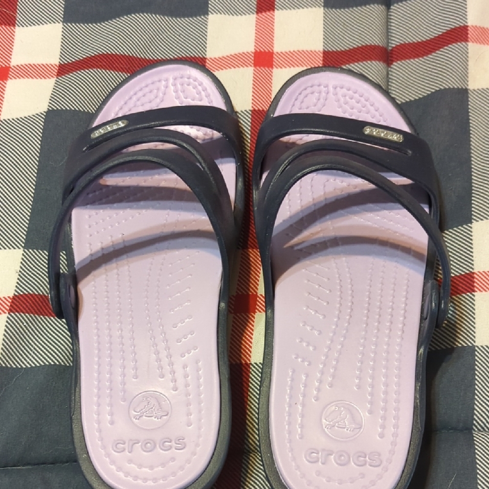 CROCS Purple and Blue Sandals with Durable Straps
